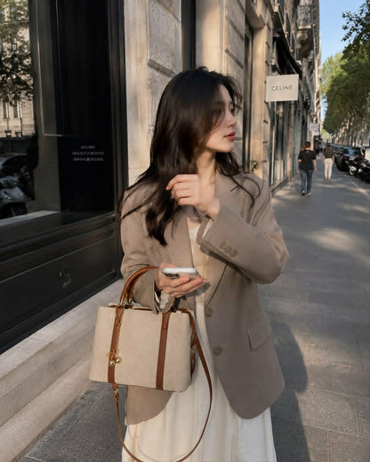 Sac à main Alexander avec breloque cerise dorée