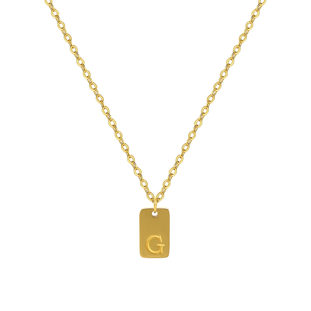 Exquisite Necklace 18K Gold Plated 304 Stainless Steel Capital Alphabet Initial Letter Message " A-Z " Pendant Necklace Unisex