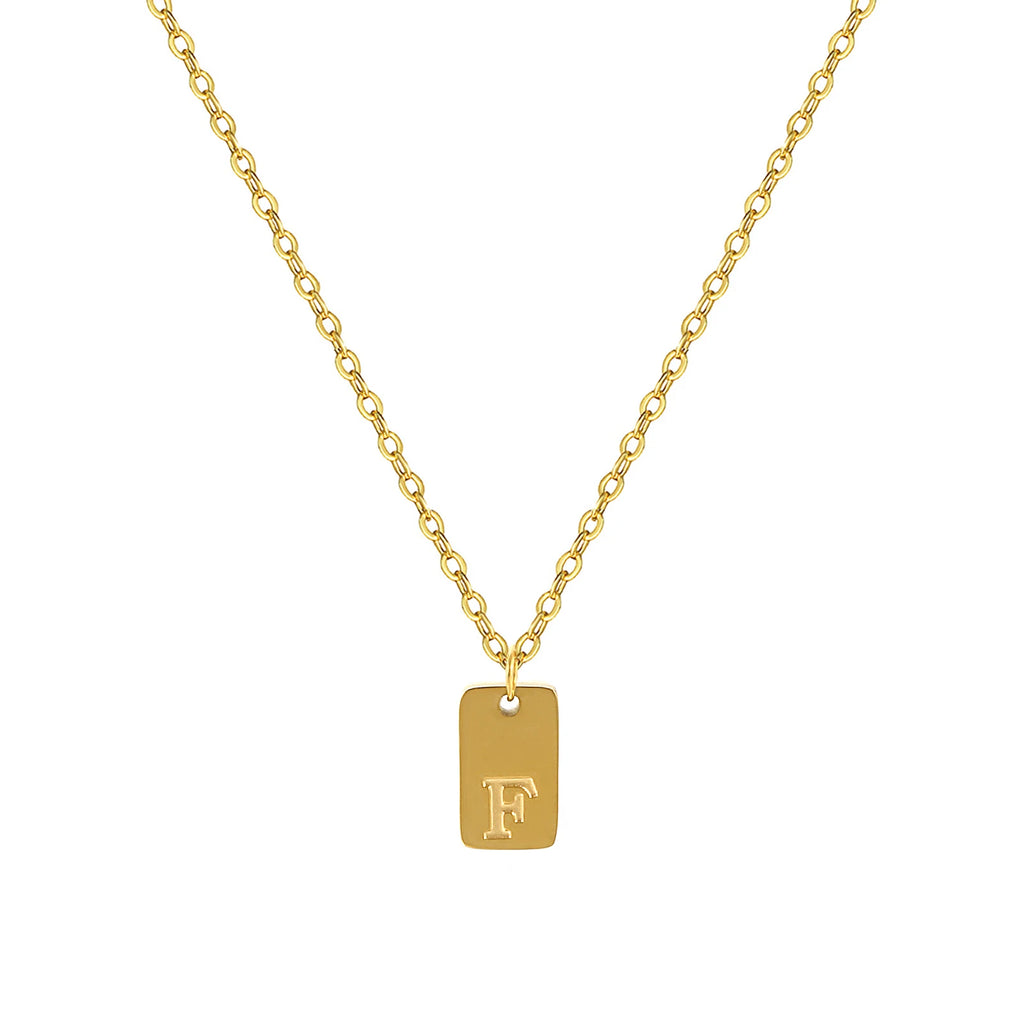 Exquisite Necklace 18K Gold Plated 304 Stainless Steel Capital Alphabet Initial Letter Message " A-Z " Pendant Necklace Unisex