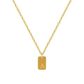 Exquisite Necklace 18K Gold Plated 304 Stainless Steel Capital Alphabet Initial Letter Message " A-Z " Pendant Necklace Unisex