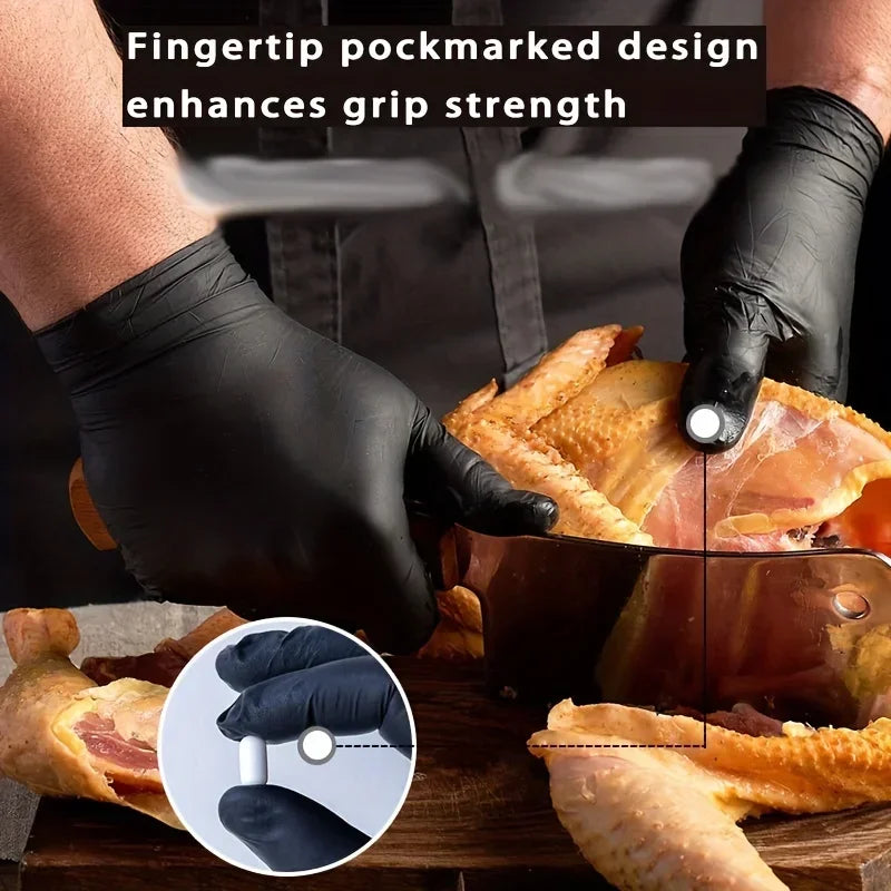 Black S/M/L/XL Latex Gloves Pvc Gloves Disposable Nitrile Gloves Housework Cleaning Car Industry Gardening Cooking Tools