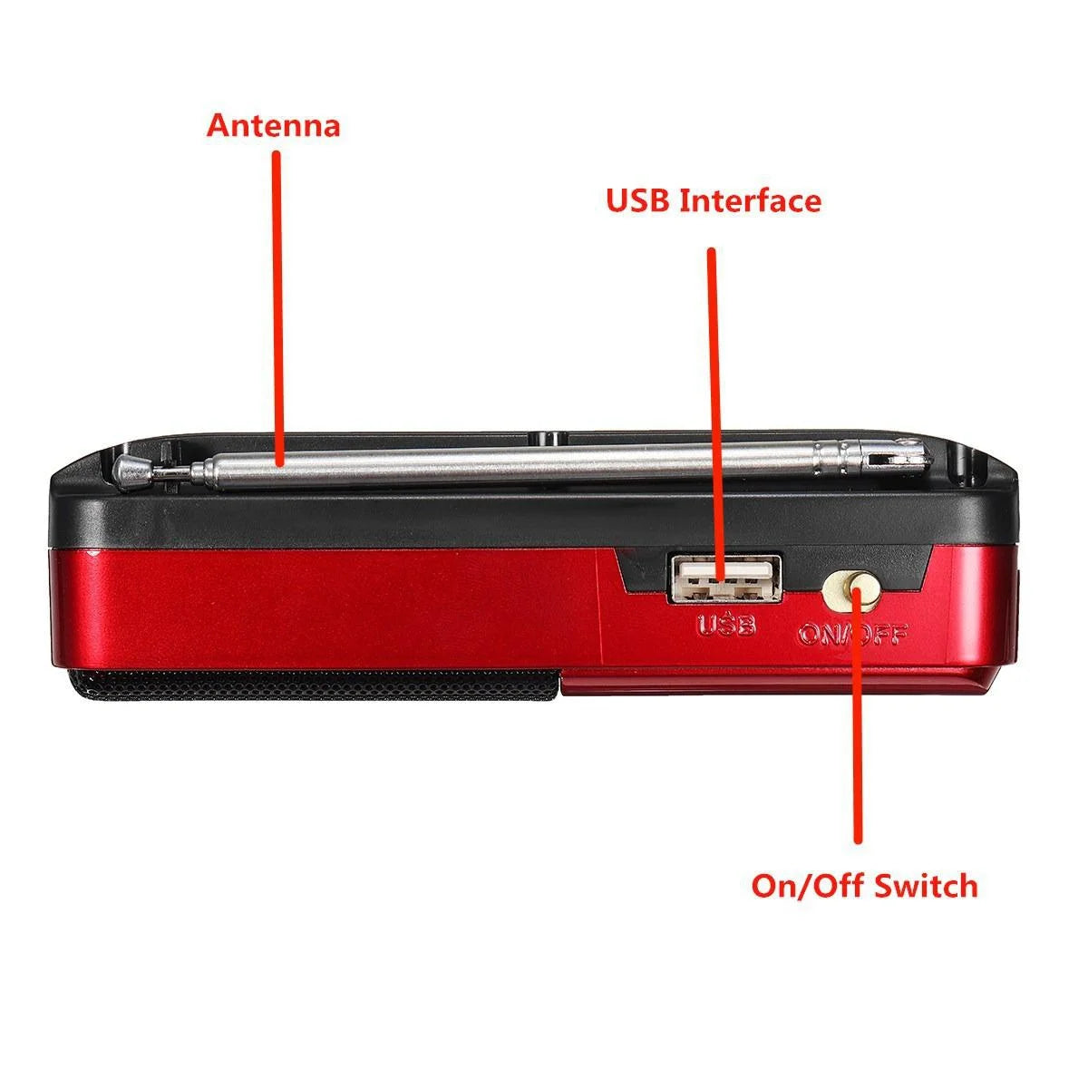 Multifunctional Portable Radio Hand Crank Solar Power FM AM WB NOAA Weather Radio Emergency LED Flashlight Flashlight Power Bank
