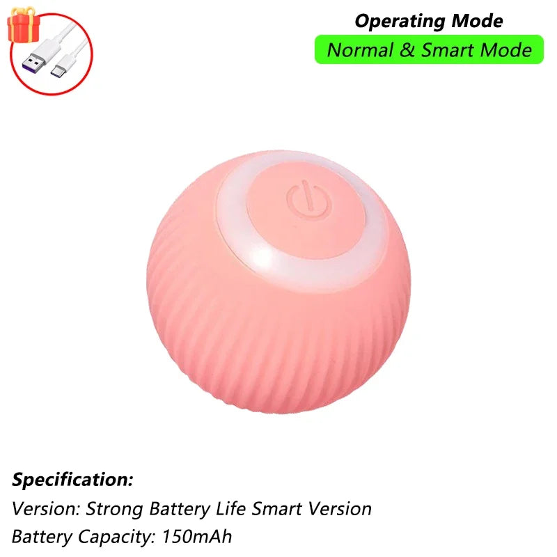 iLMH 1/2 PCS Cat Interactive Ball Toy Automatic Rolling Ball Faux Tail Rechargeable Smart Pet Electric Toy Pet Toy Imitate Mouse