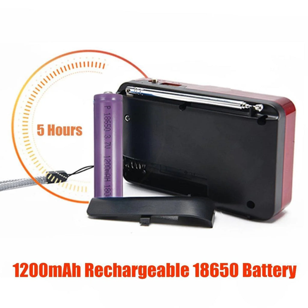 Multifunctional Portable Radio Hand Crank Solar Power FM AM WB NOAA Weather Radio Emergency LED Flashlight Flashlight Power Bank