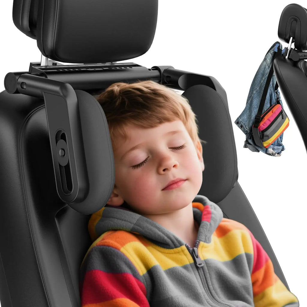 6-Way Adjustable Thickened Memory Foam Car Headrest Neck Pillow, Travel Car Sleeping,Suitable for Kids and Adults