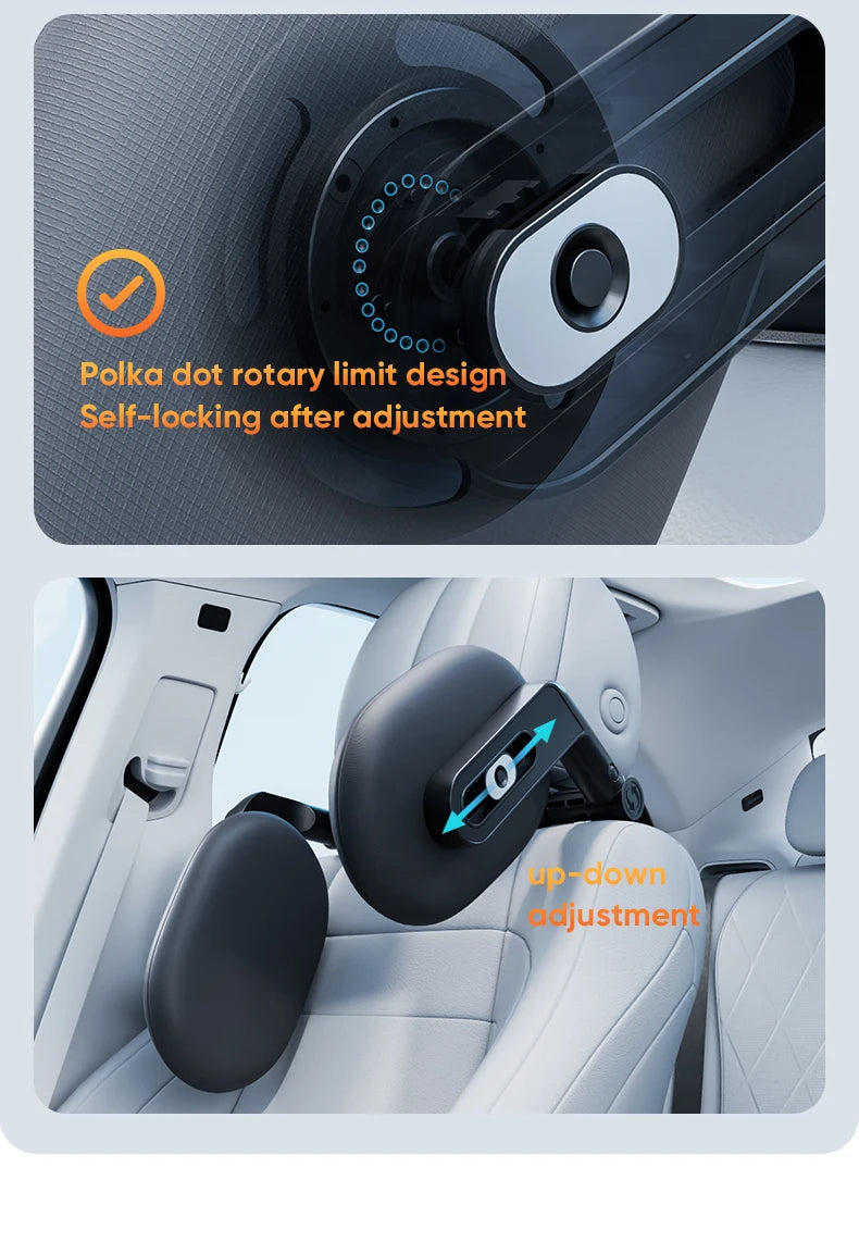 6-Way Adjustable Thickened Memory Foam Car Headrest Neck Pillow, Travel Car Sleeping,Suitable for Kids and Adults