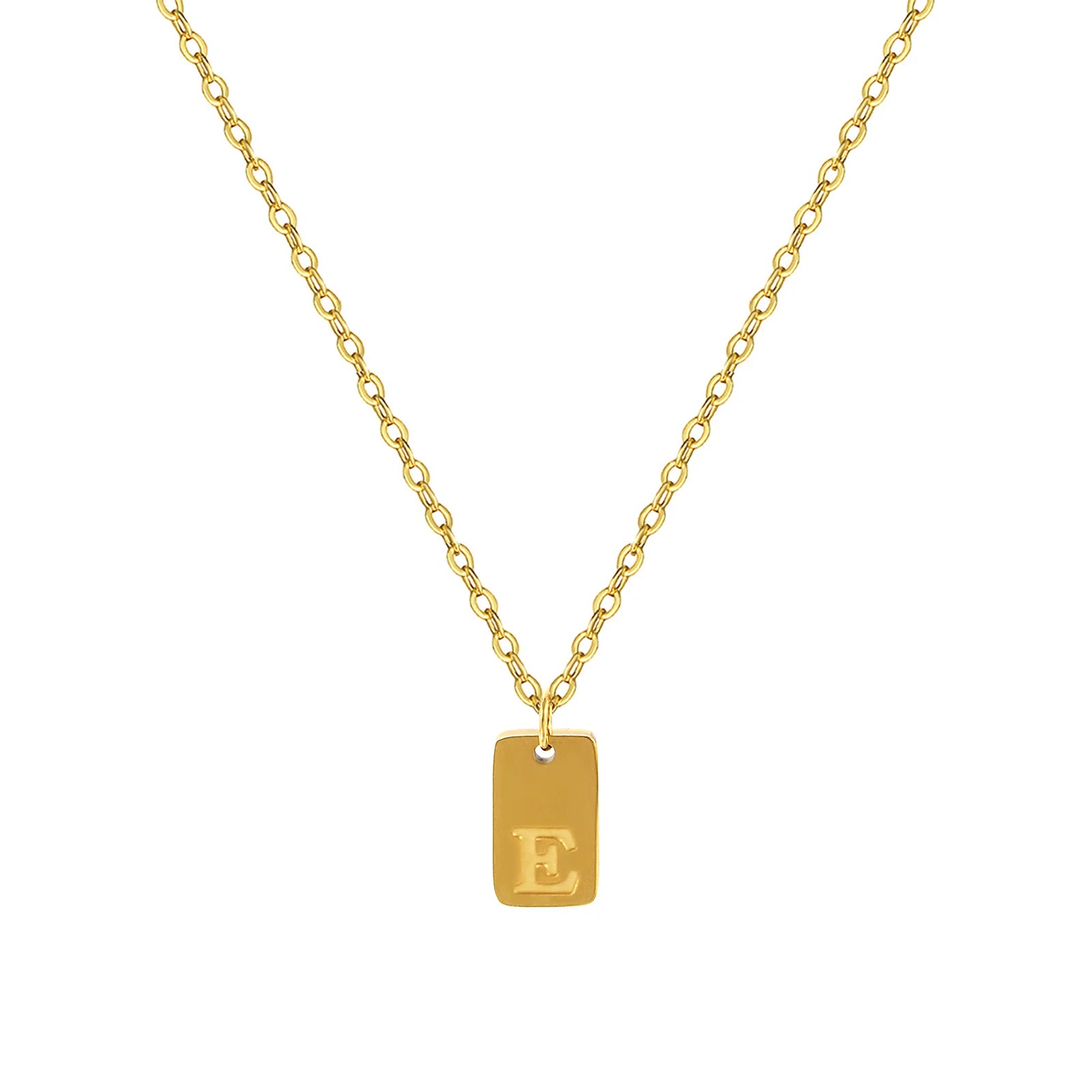 Exquisite Necklace 18K Gold Plated 304 Stainless Steel Capital Alphabet Initial Letter Message " A-Z " Pendant Necklace Unisex