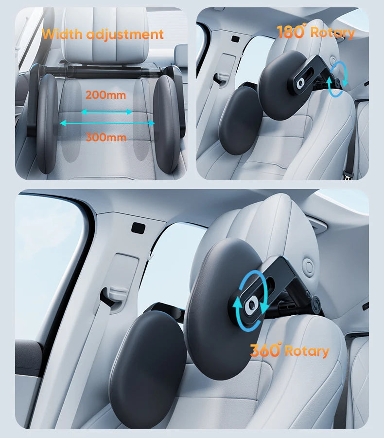 6-Way Adjustable Thickened Memory Foam Car Headrest Neck Pillow, Travel Car Sleeping,Suitable for Kids and Adults