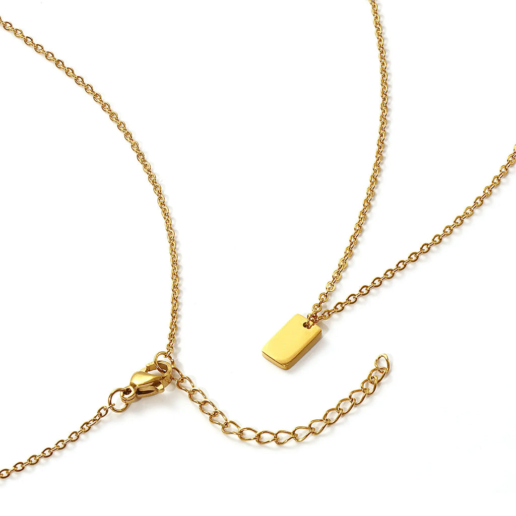 Exquisite Necklace 18K Gold Plated 304 Stainless Steel Capital Alphabet Initial Letter Message " A-Z " Pendant Necklace Unisex