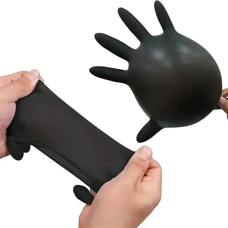 Black S/M/L/XL Latex Gloves Pvc Gloves Disposable Nitrile Gloves Housework Cleaning Car Industry Gardening Cooking Tools